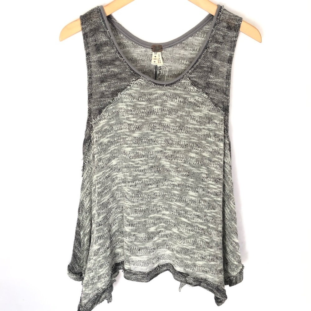 We the Free People Swing Tank Top Grey Knit M